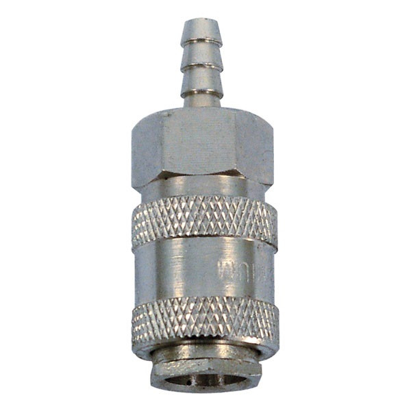 EXTOL PREMIUM gyorscsatlakozó-hüvely, tömlővéggel, 1/4', 6mm, nikkelezett réz, bliszteren