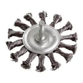   EXTOL CRAFT drótcsiszoló körkefe, 75mm, fúrógépbe fogható: 6mm csap, sodrott erős, hullámos szálú, max 12.500 ford/perc