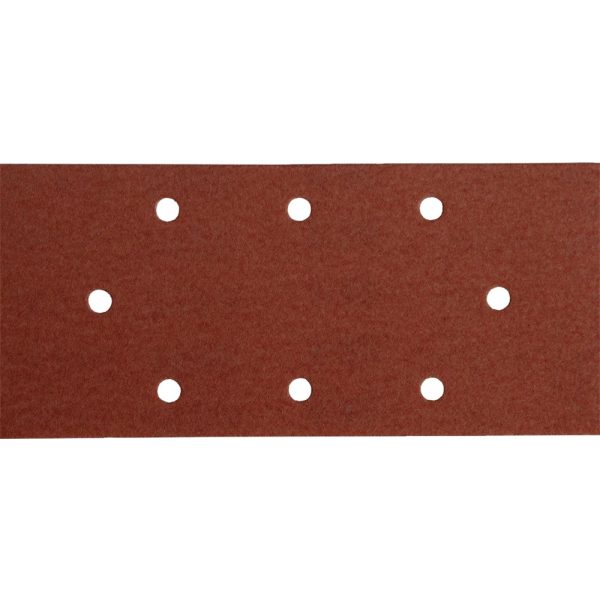 EXTOL PREMIUM csiszolópapír, tépőzáras, 93×190 mm, 8 lyukas klt. P80, 10db/cs, 407115-höz