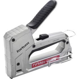   FORTUM tűzőgép, ALUházas, profi, 6 funkciós; kapocs: 6-14×10,6mm és ×11,3mm, U-kapocs10-14×7,6mm, szegek: max.15×2×1,2mm FORTUM