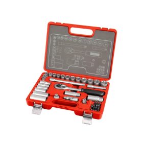   EXTOL PREMIUM dugókulcs klt., CV., racsnis 45fog ; 3/8', 39db, normál(8-22mm) és hosszú(8-19mm) dugófejek, gyertyakulcs 16&21mm,