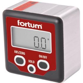   FORTUM digitális szögmérő, mérési tartomány: ±180° (0°-360°), pontoság: ±0,1°, felbontás: 0,1° FORTUM