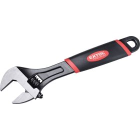   EXTOL PREMIUM állítható villáskulcs, 200 × 22 mm, kovácsolt, CrV., 8, nikkelezett