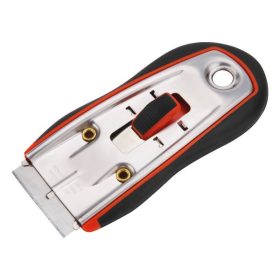   EXTOL PREMIUM üvegtisztító kaparó, rozsdamentes acél test, műanyag borítás (ABS+TPR), multifunkciós, TÜV/GS; pótpenge 9141 (19×3