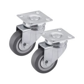   EXTOL PREMIUM készülékgörgő 2 db, önbeálló, szürke gumi, 50mm, golyóscsapággyal, max. teherbírás: 27 kg/db