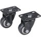 EXTOL PREMIUM készülékgörgő 2 db, önbeálló, fekete PVC, golyóscsapággyal, 40mm, max, teherbírás: 30 kg/db