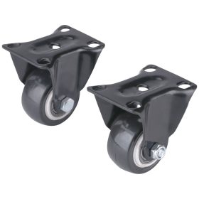   EXTOL PREMIUM készülékgörgő 2 db, fix, fekete PVC, 40mm, max, teherbírás: 30 kg/db