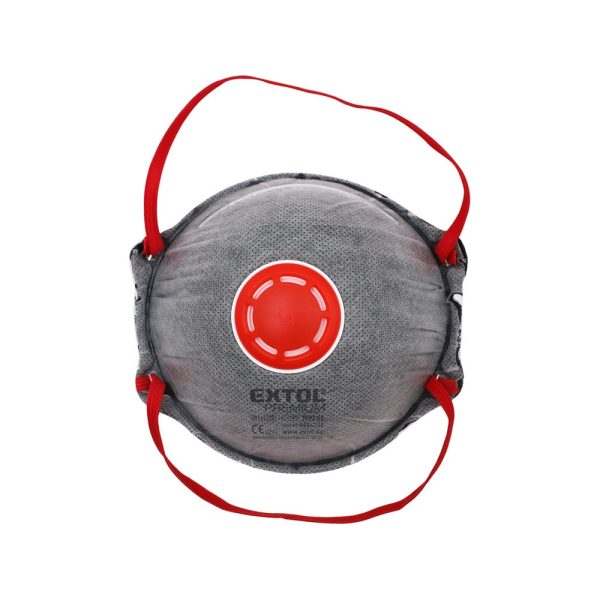 EXTOL PREMIUM pormaszk, 3db, FFP3; légzőszeleppel, aktív szénszűrővel, CE