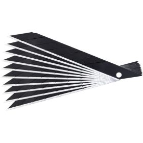   FORTUM pótpenge 10 db, fekete, tripla vágóéllel; 9×100×0,7mm, SK2 acél, HRC > 67, lézeres élezés