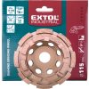 EXTOL INDUSTRIAL gyémántcsiszoló korong; 115mm×22,2mm, kétsoros