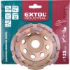 EXTOL INDUSTRIAL gyémántcsiszoló korong; 125mm×22,2mm, kétsoros
