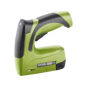   EXTOL CRAFT akkus tűzőgép, Li-ion; 4V, 1300 mAh, kapcsok: 6-14mm (11,3×0,7mm), szegek:6-14mm (1,2×1,0-2,0), max. 30 lövés/perc