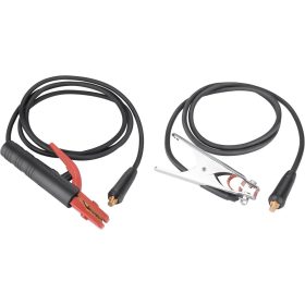   hegesztő kábelpár, földelőkábel csipesszel + munkakábel elektródafogóval, 120A, 3m, 16mm2, csatlakozó: 10-25