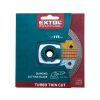 EXTOL INDUSTRIAL gyémántvágó, ipari korong, TURBO, extra vékony vágás: 1,5mm vastagság; 115×22,2mm, száraz és vizes vágásra