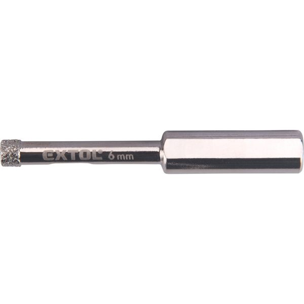EXTOL PREMIUM körkivágó üvegre, kerámiára és csempére, gyémánt vágóél; 8×65mm, fúrógépbe fogható
