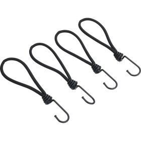   EXTOL PREMIUM leszorító gumipók klt. 4 db, 18 cm × 6 mm, kampóval, erős Latex gumi, takaróponyva rögzítéséhez