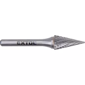   EXTOL INDUSTRIAL keményfém turbómaró (rotormaró), kúpos, hegyes orrú, 12×25mm átmérő/ 6mm szár, keresztfogazás