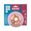 EXTOL INDUSTRIAL gyémántcsiszoló korong; 115mm×22,2mm, Turbo/lamellás jellegű