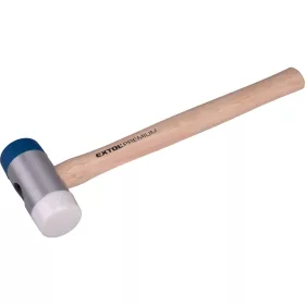   EXTOL PREMIUM gumikalapács (illesztő kalapács) fa nyéllel, cserélhető gumi fejek; 40 mm, 32 cm
