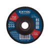 EXTOL PREMIUM lamellás csiszoló acél, Alu, műa. és fa munkadarabok csiszolására, 125×22mm; P100, kúpos,max.:12.300 ford./perc, E