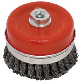   EXTOL CRAFT drótcsiszoló fazékkefe sodrott erős; sarokcsiszolóhoz, M14×2, 100mm, max. 7000 ford/perc