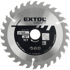   EXTOL CRAFT körfűrészlap, keményfémlapkás, 210×30mm(lyuk átm), T60; 2,7 mm lapkaszélesség, max. 7.200 ford/perc