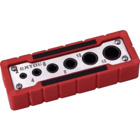   EXTOL PREMIUM fúróvezető sablon (fúrósablon) Fúrószárhoz, 6 méret: 2-12 mm