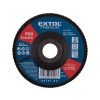 EXTOL PREMIUM lamellás csiszoló acél, Alu, műa. és fa munkadarabok csiszolására, 115×22mm; P120, kúpos,max.:13.200 ford./perc, E
