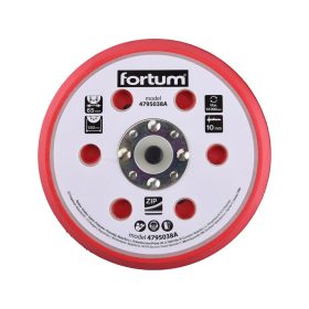   FORTUM tartalék gumi talp 4795038 rotációs csiszológéphez, 6'/150mm, 6+16 db lyuk, tépőzáras, 12.000 f/perc, vastagság:10mm