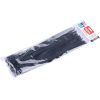 EXTOL PREMIUM kábelkötegelő 7,2×400 mm 100db, többször használható (oldható) fekete nylon; UV-, sav- és lúgálló