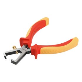   EXTOL PREMIUM blankoló fogó; 160mm, szigetelt, 1000V VDE, DIN ISO 5745, CV, duál piros/sárga nyél, akasztós szerszámtartó