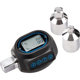   EXTOL PREMIUM digitális nyomaték adapter, hangjelzéssel, 1/2', 20-200Nm, adapterek: 1/4'és 3/8'