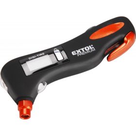   EXTOL PREMIUM nyomásmérő digitális, 5 az 1-ben autós funkció: nyomásmérő, fehér fény, vörös fény, üvegtörő, biztonsági öv átvágó