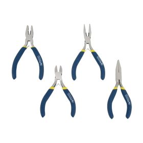   EXTOL CRAFT mini fogó klt. 4db-os, dupla műanyag nyéllel; kombinált, oldalcsípő, hosszú csőrű, rádiós ,125mm