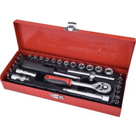   EXTOL PREMIUM dugókulcs klt., CV., racsnis 45fog ; 1/4' 30db, normál (4-14mm) dugófejek, bitdugófej (-, +, imbusz, torx), fém do