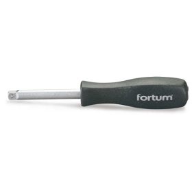   FORTUM csavarhúzó markolat dugófejekhez, 1/4', 150 mm; racsnis karral hajtható FORTUM