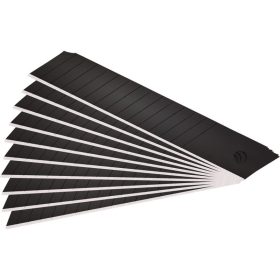   FORTUM pótpenge 10 db, fekete, tripla vágóéllel; 18×100×0,7mm, SK2 acél, HRC > 67, lézeres élezés