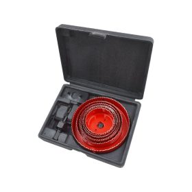   EXTOL PREMIUM körkivágó klt., 10 db-os, (64-70-76-82-89-102-127mm) műanyag, fa, gipszkarton