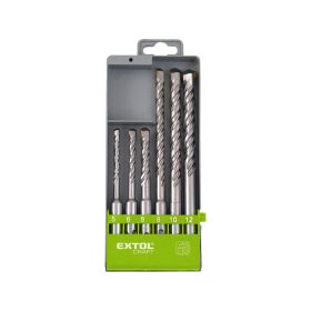   EXTOL CRAFT betonfúró klt. normál befogás ; 6db, 5-12mm, (5-6-8×110, 8-10-12×160)