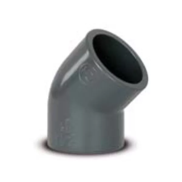 PVC csőidom, 45 fokos szögben hajlított, D90 mm - megbízható minőségű, könnyen szerelhető termék