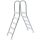 Rozsdamentes kétágú létra, 4+4 fokkal, maximum 1.2 m magasságig használható