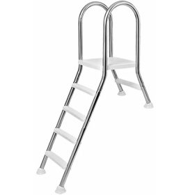   Rozsdamentes kétágú létra 1 + 4 fokos, 1.2 m magasságig, erős acél szerkezettel