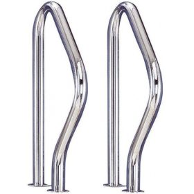   Rozsdamentes korlát, AISI316, 795 x 490 mm, 2 darabos készlet, tengeri környezetbe alkalmas