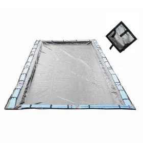   Silverado Téli Védőtakaró 6.0 x 3.0 m Medencéhez, Négyszög Alakú, Földbe Süllyeszthető, Ezüst/Fekete