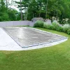 Silverado Téli Védőtakaró - Négyszög Alakú Medencéhez - 14.0 x 7.0 m - Ezüst/Fekete