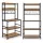 ModernHome konyhai polcos állvány 84 cm, 6 szintes, kampókkal, loft, világos tölgy