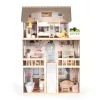 ECOTOYS Laura fa babaház, 3 emelet, 5 szoba, 15 bútorral