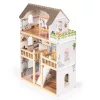 ECOTOYS Laura fa babaház, 3 emelet, 5 szoba, 15 bútorral