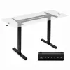 ModernHome elektromos íróasztalváz, magasságállítható 72-120 cm, max. 160 cm asztallaphoz, fekete