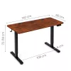 ModernHome elektromos állítható magasságú íróasztal 140x60 cm, distressed oak, 72-118 cm